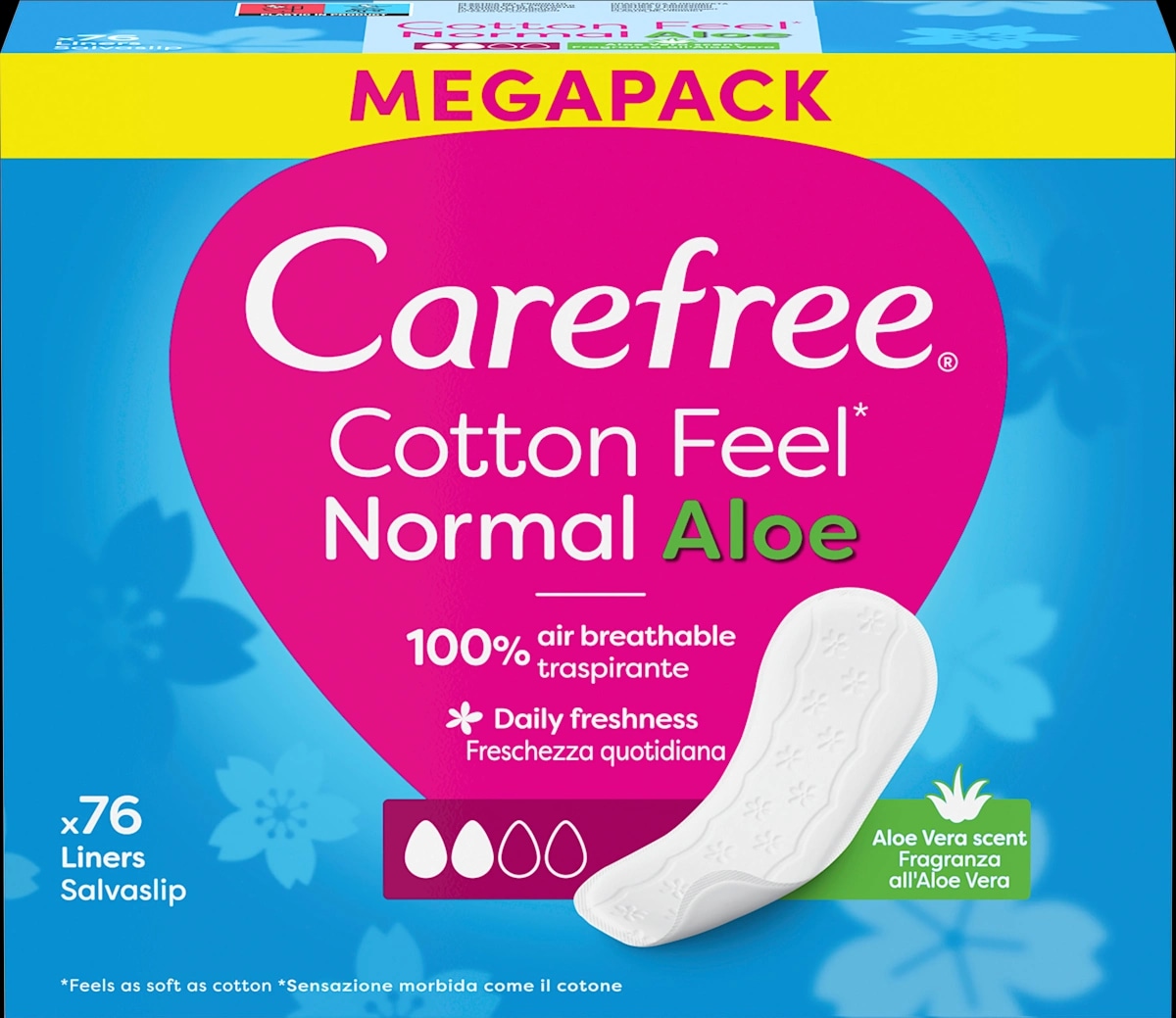 Carefree Cotton Feel Normal Aloe Megapack 76kom - Akcija u trgovini Žabac