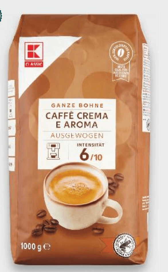 K-Classic Kava u zrnu Crema 3 1 kg - Akcija u trgovini Kaufland