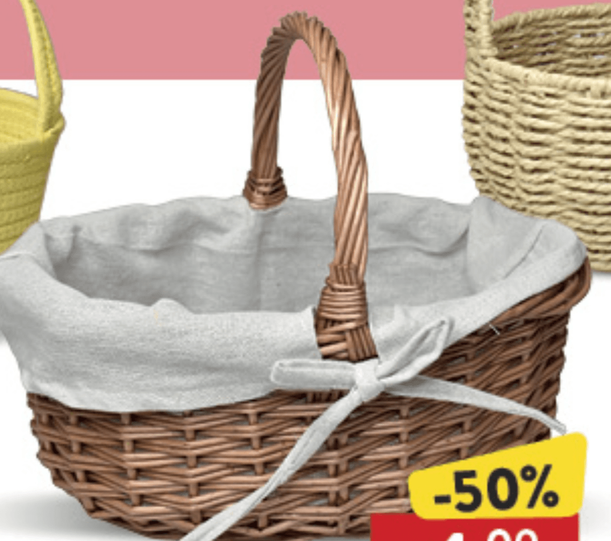 Košarica s tkaninom 20x30x10 cm, kom - Akcija u trgovini Konzum