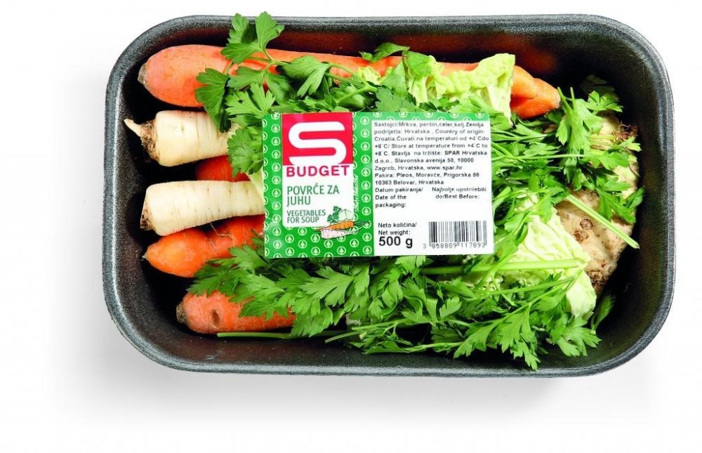 Povrće za juhu 500 g Budget - Akcija u trgovini Spar