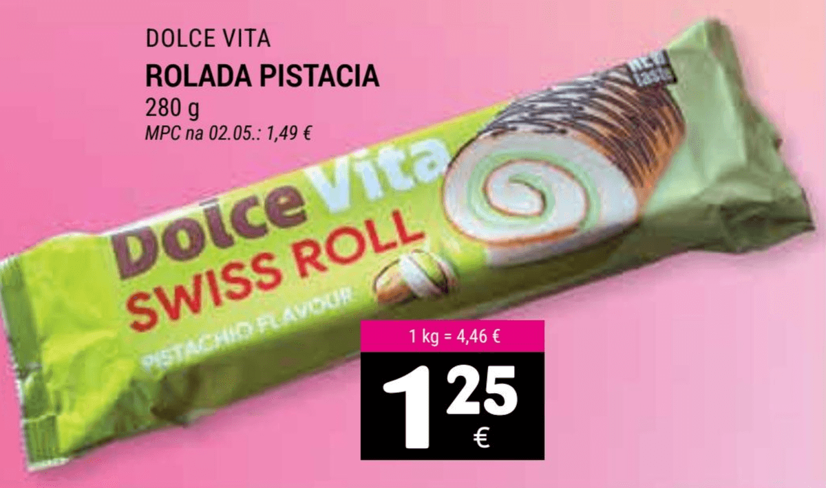 Dolce Vita rolada pistacia 280 g - Akcija u trgovini Trgovina Krk
