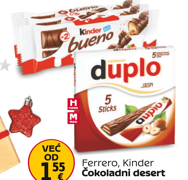 Ferrero, Kinder Čokoladni desert - Akcija u trgovini Tommy