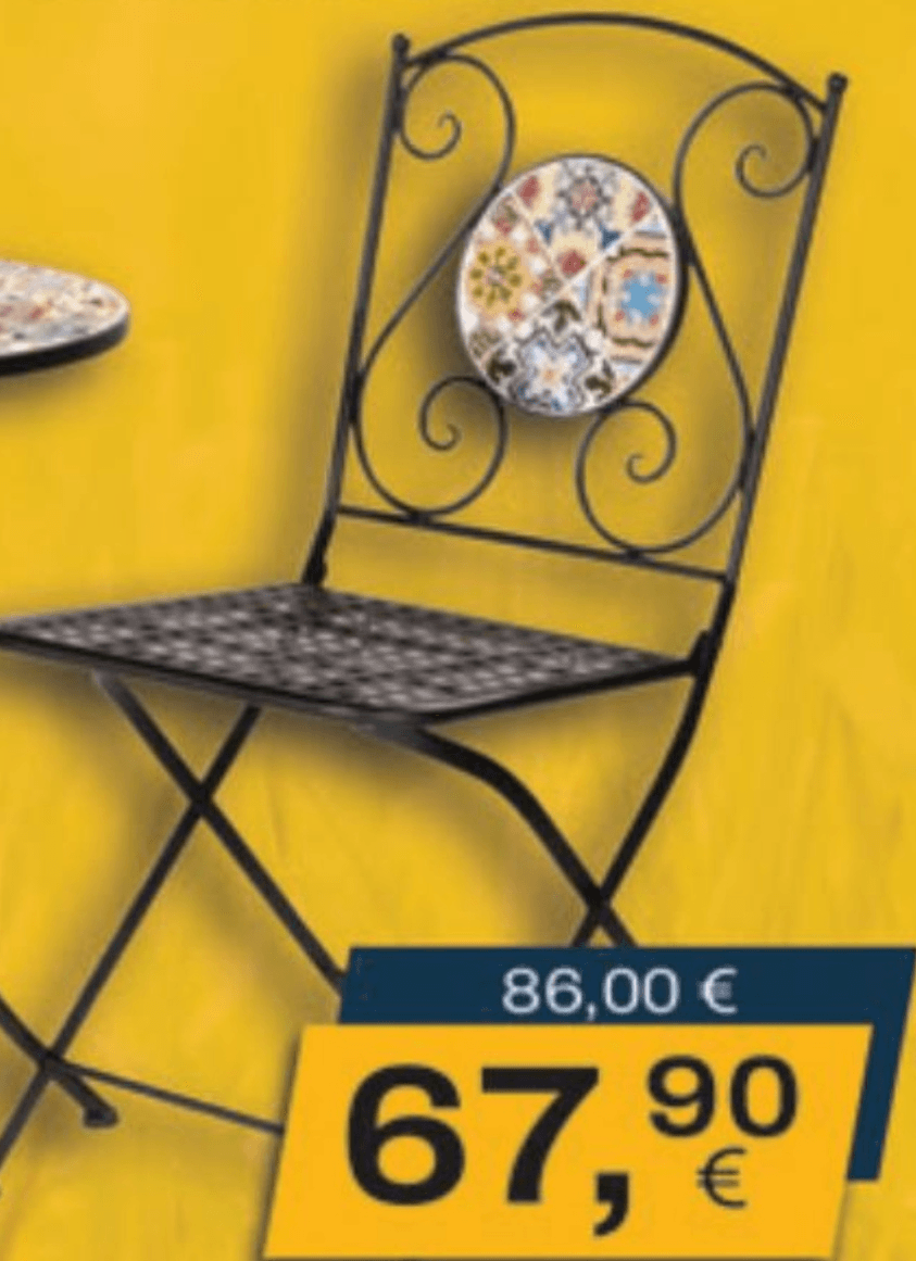 Stolica ukrasna 90x41.5 cm set 2/1 - Akcija u trgovini Vinkoprom