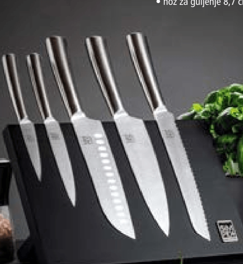 Magnetni blok s kuhinjskim noževima Simpex Professional 1 set - Akcija u trgovini Interspar