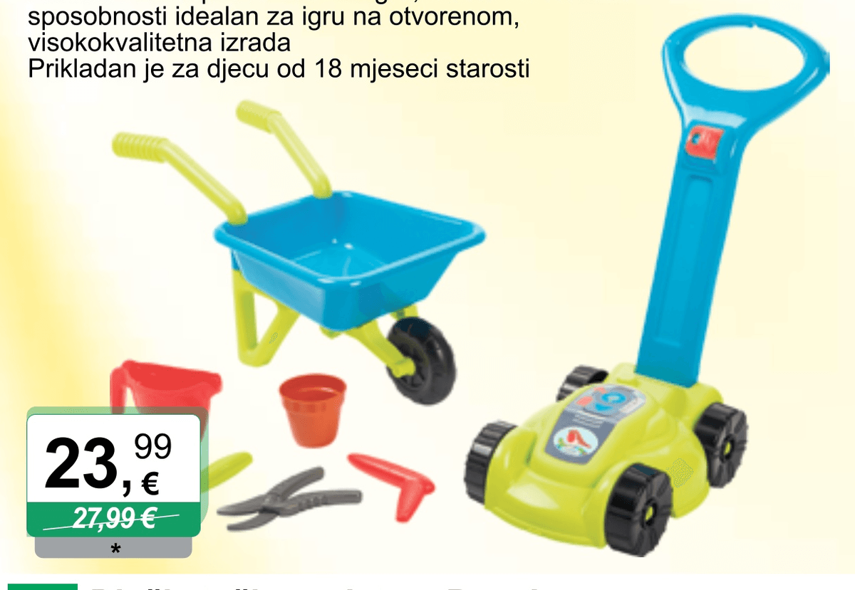 Vrtni set za igru - Akcija u trgovini KTC