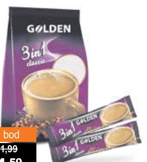 Golden Instant kava 3 u 1 180 g - Akcija u trgovini KTC