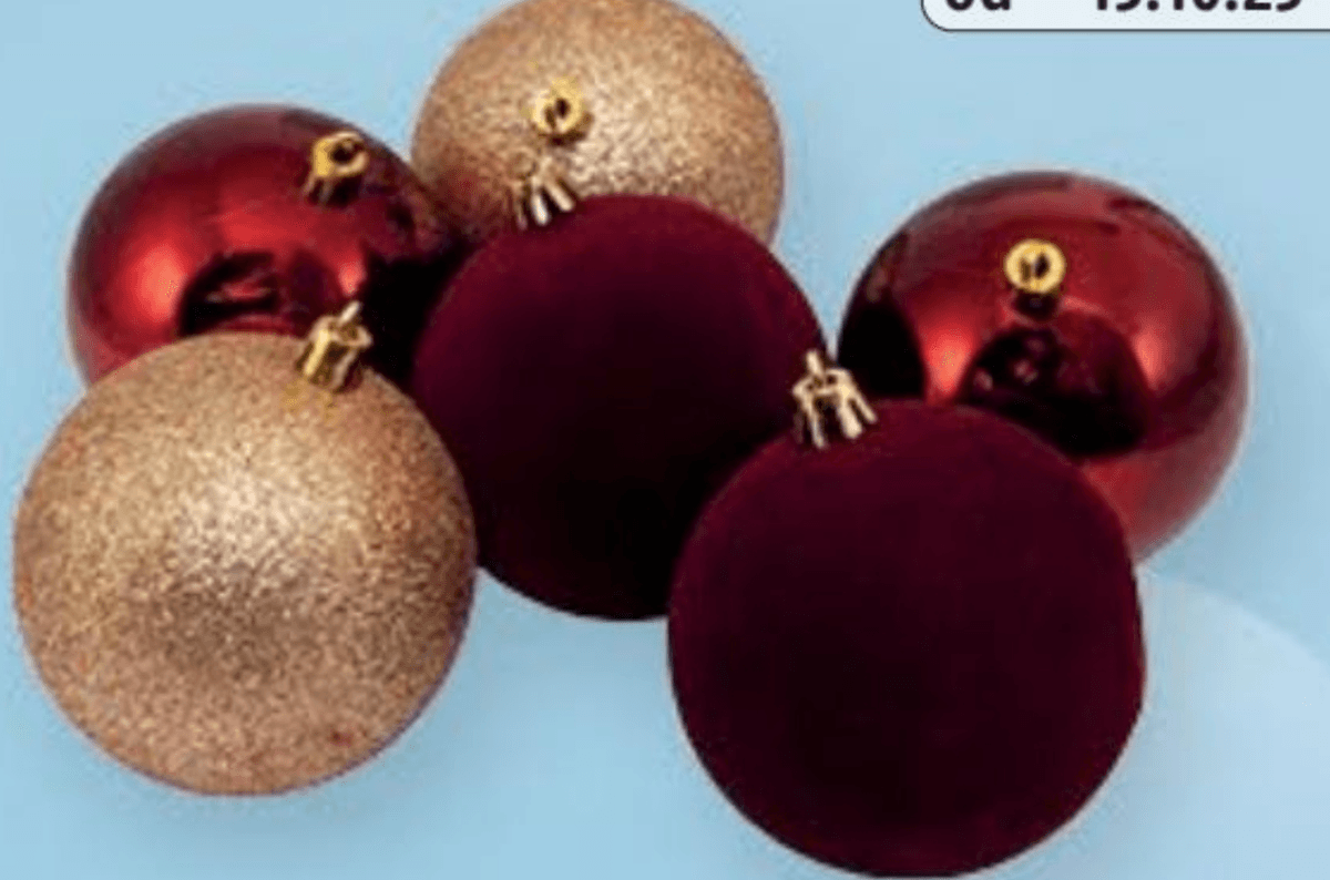 Božićna dekoracija kuglice 6 kom. - Akcija u trgovini Dm