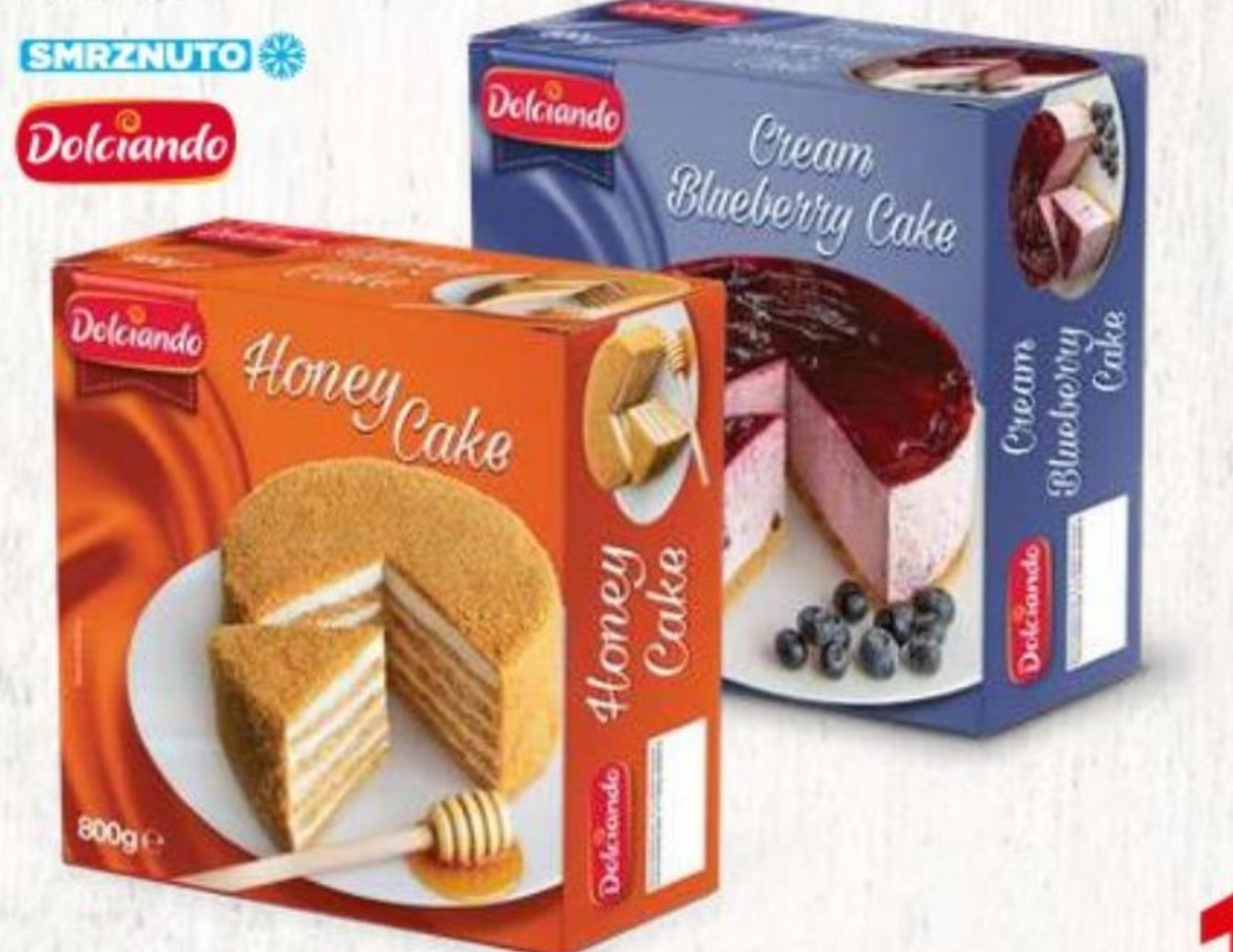 Torta Medena/Krem Borovnica 800 g Dolciando - Akcija u trgovini Eurospin