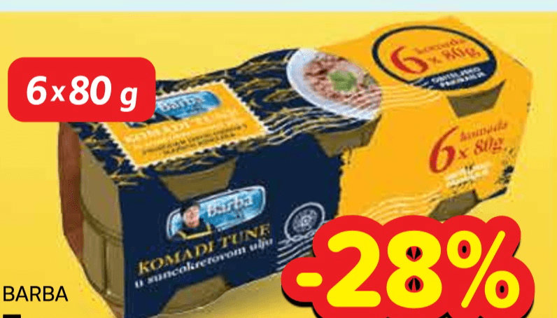 Barba Tuna 6x 80 g - Akcija u trgovini Plodine