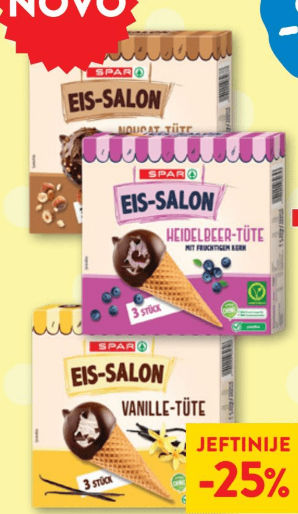 Spar Sladoled Eis-Salon 3 x 85 g ili 3 x 90 g - Akcija u trgovini Spar