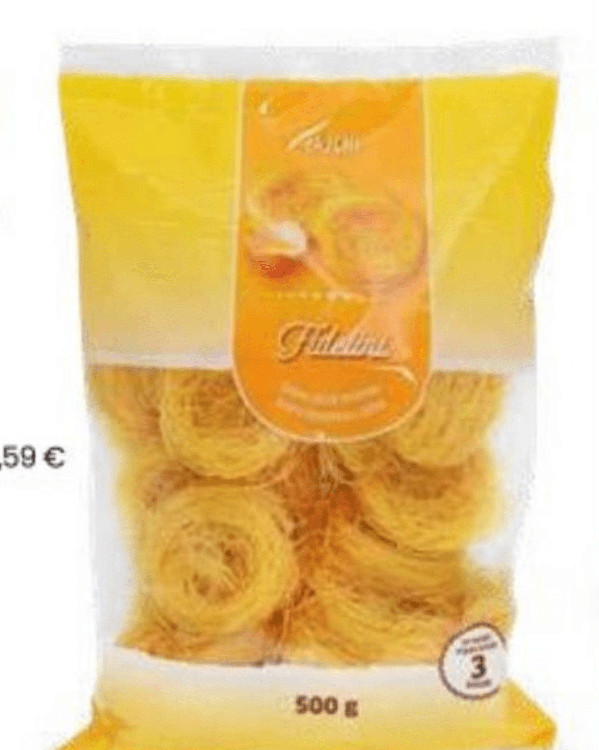 Tjestenina s jajima Fidelini 500 g - Akcija u trgovini Eurospin