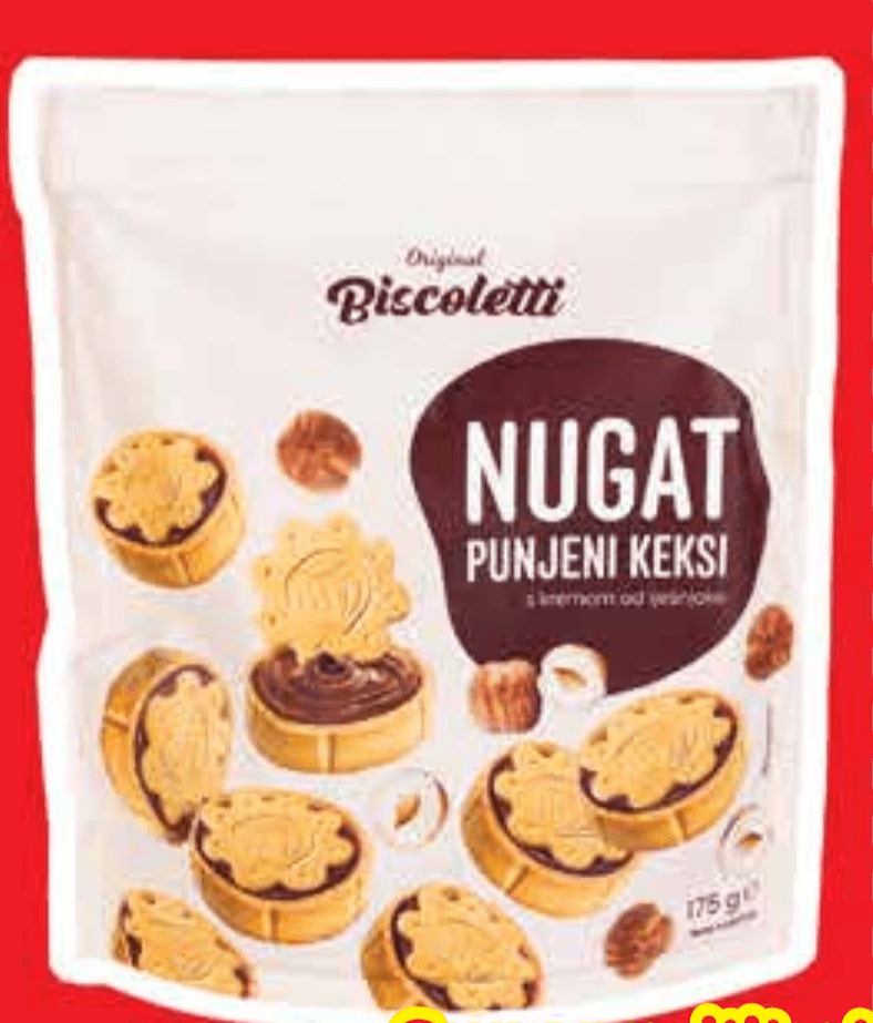 Biscoletti Nugat Punjeni Keksi 175 g - Akcija u trgovini Plodine