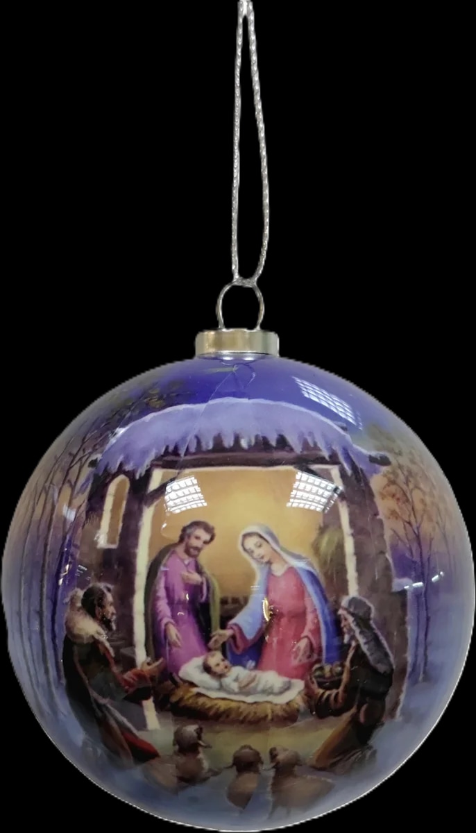 Božićna dekoracija kuglica decoupage 1 kom. - Akcija u trgovini Dm