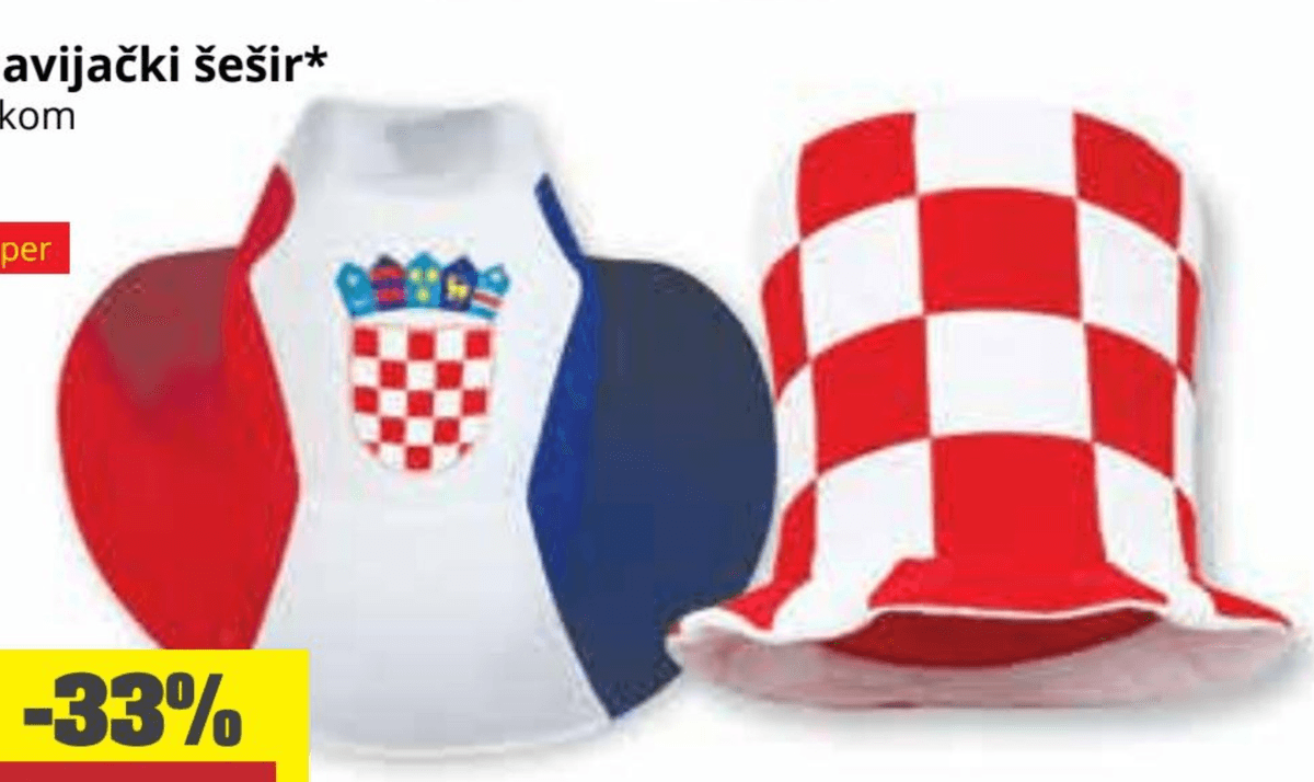 Navijački šešir 1 kom - Akcija u trgovini Ribola