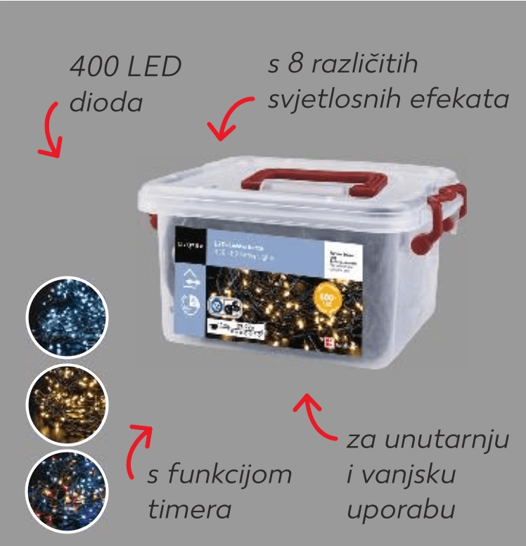 LED žaruljice 400 LED dioda - Akcija u trgovini Kaufland