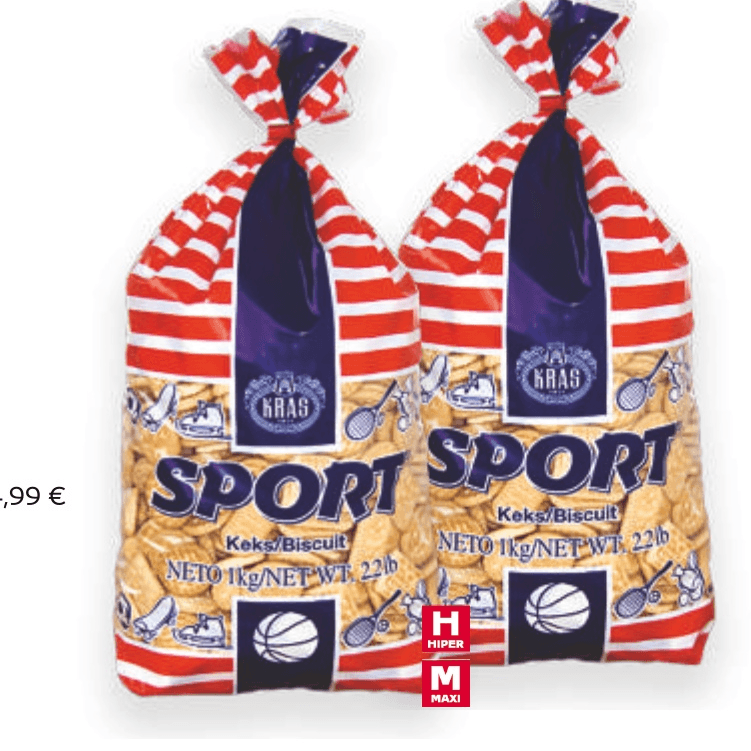 Kraš Sport Keks 1 kg - Akcija u trgovini Tommy