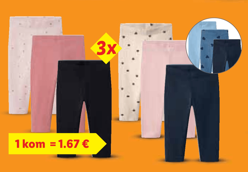 Lupilu Capri Tajice 3 komada u setu - Akcija u trgovini Lidl