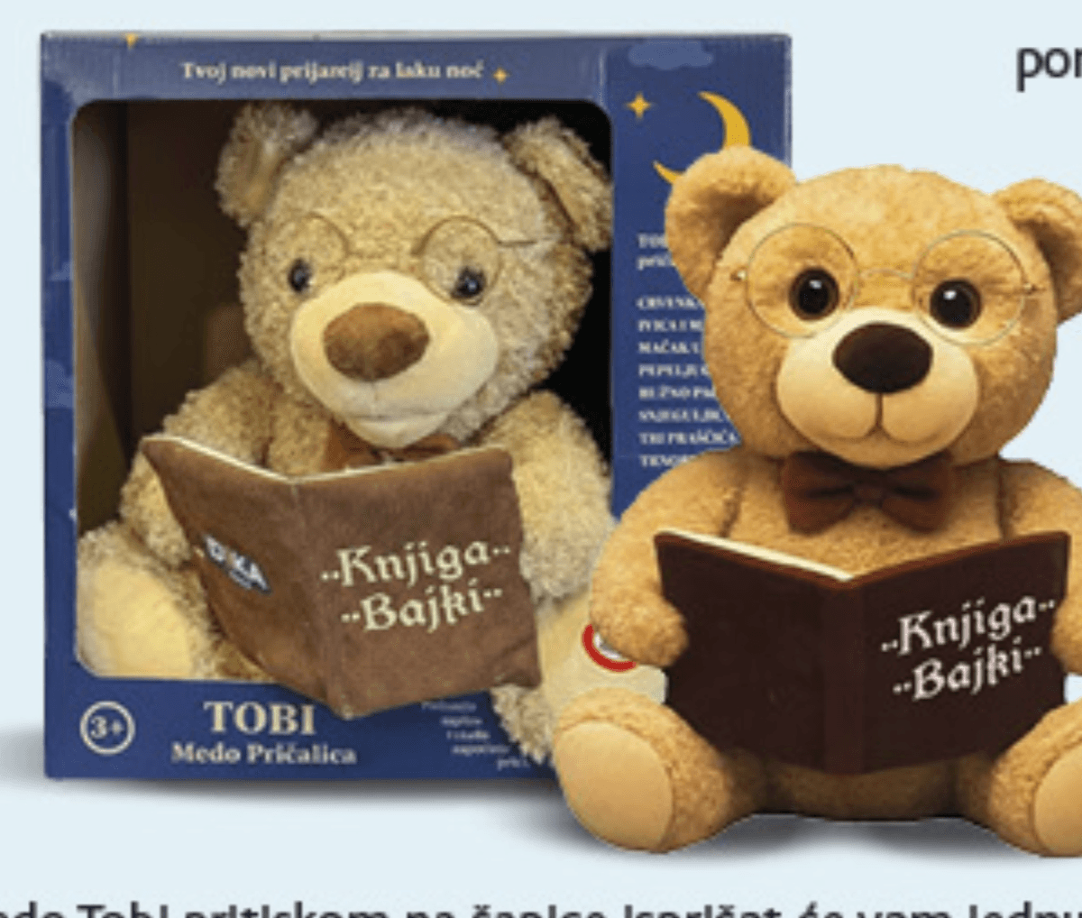 Plišana igračka Medo Tobi 1 kom - Akcija u trgovini Konzum