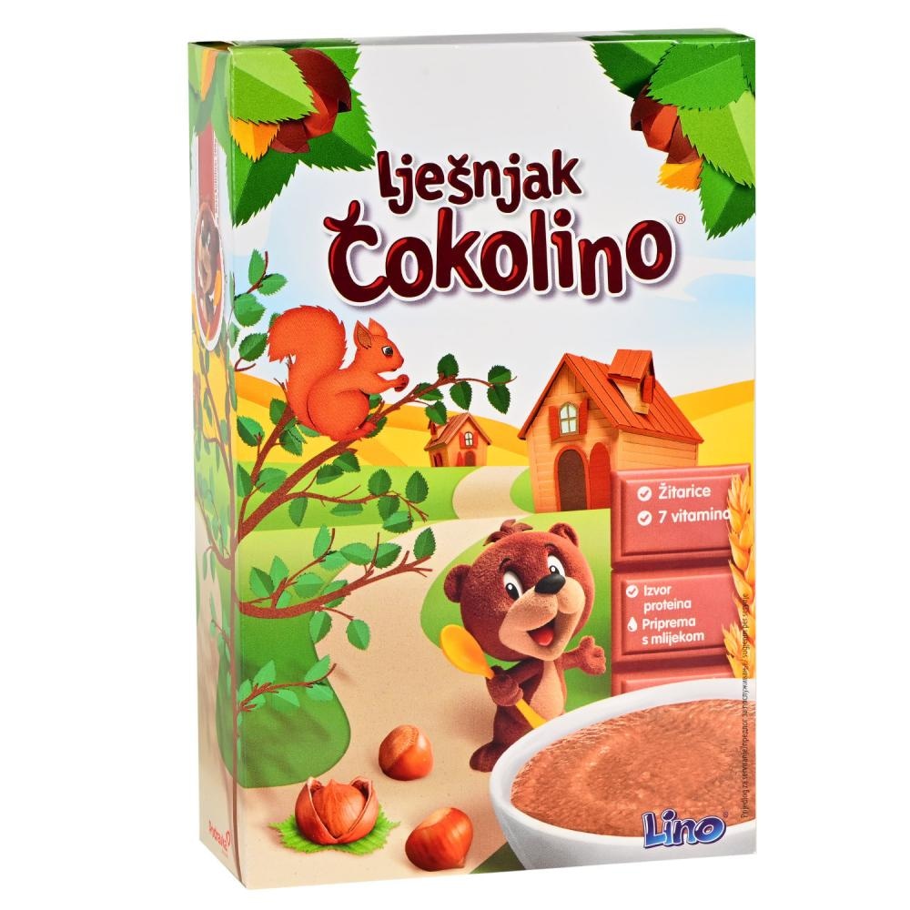 Podravka Lino Čokolino žitna kašica od lješnjaka 300 g - Akcija u trgovini Ribola