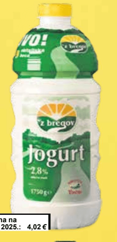 Z bregov tekući jogurt 1,75 kg Akcija u trgovini KTC