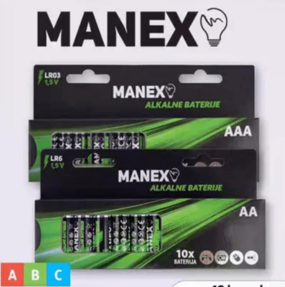 MANEX Baterije 10 komada - Akcija u trgovini Plodine
