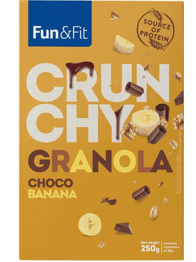 Fun&Fit Crunchy granola Choco Banana 250 g Akcija u trgovini Žabac