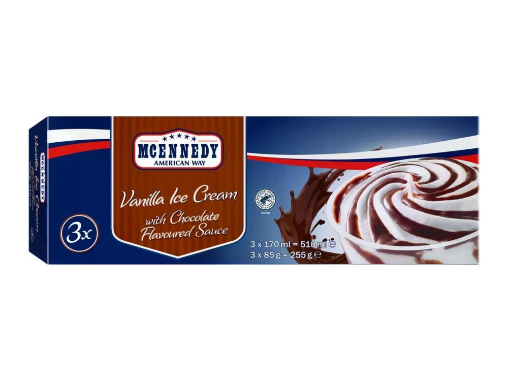 MCENNEDY Sladoled od vanilije 3 x 170 ml - Akcija u trgovini Lidl