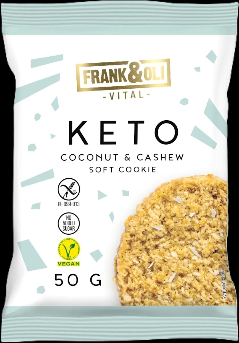 Keks mekani Keto ili proteinski bez šećera Frank & Oli 50g - Akcija u trgovini KTC