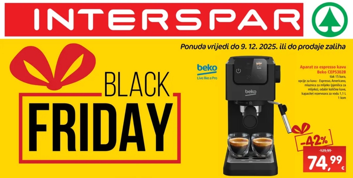 Interspar katalog Black Friday od 26.11. do 09.12.2025