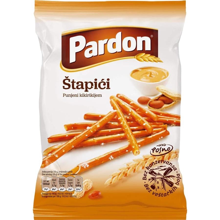 Pardon Mb štapići punjeni kikirikijem 100 g Akcija u trgovini Pivac