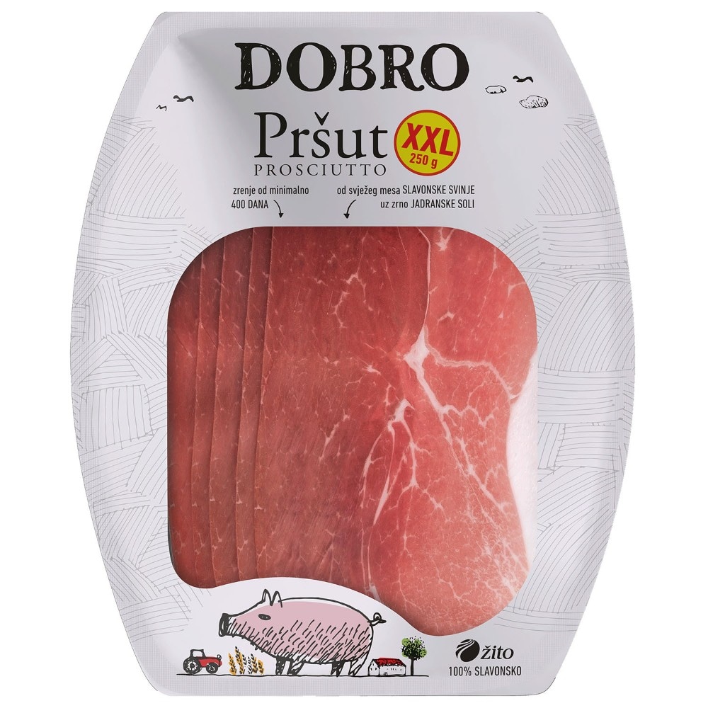 DOBRO Pršut Naresci 250 g Akcija u trgovini Stanić Diskont