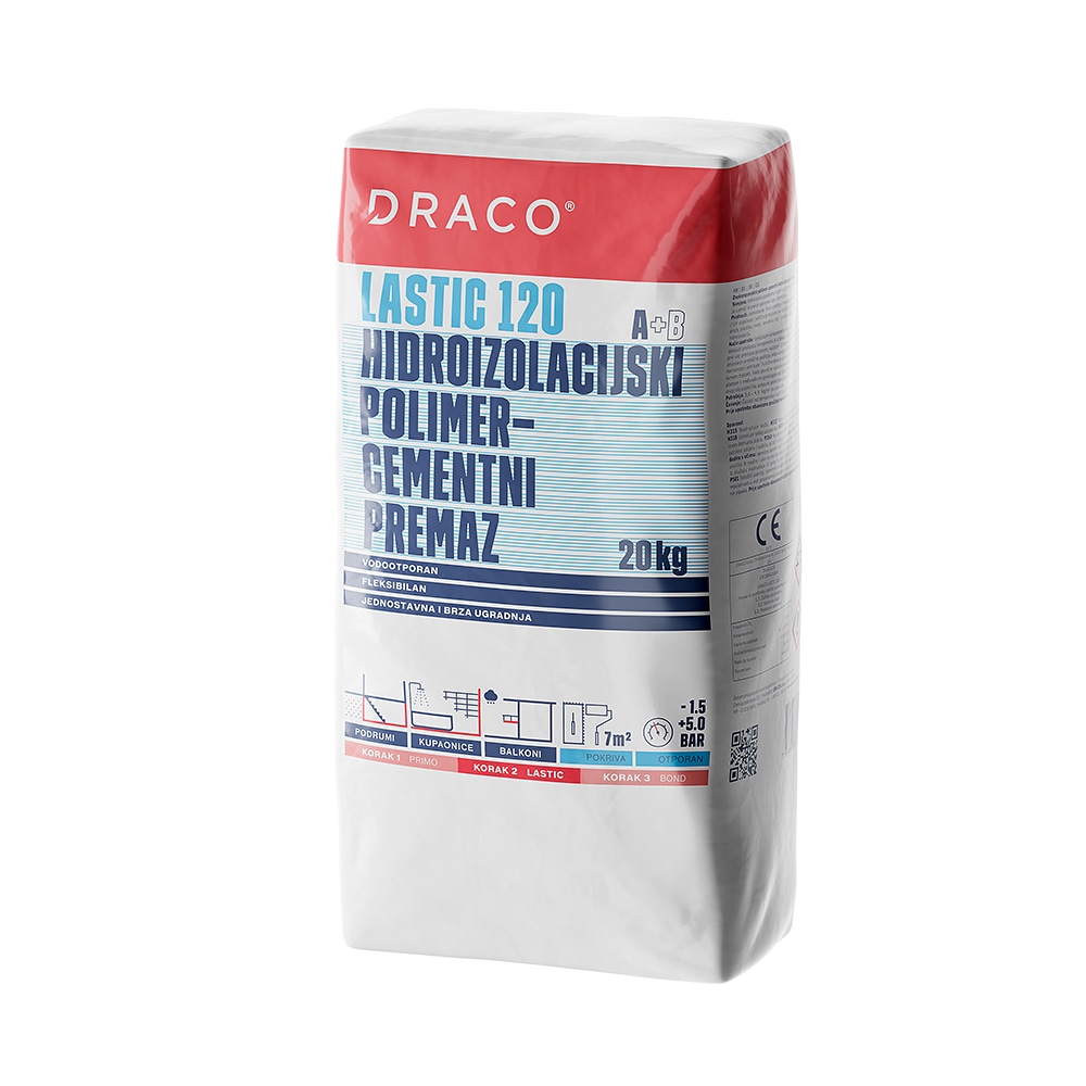 Cementna hidro izolacija Draco Lastic 120 A(20kg) + B(5kg) - Akcija u trgovini Pevex