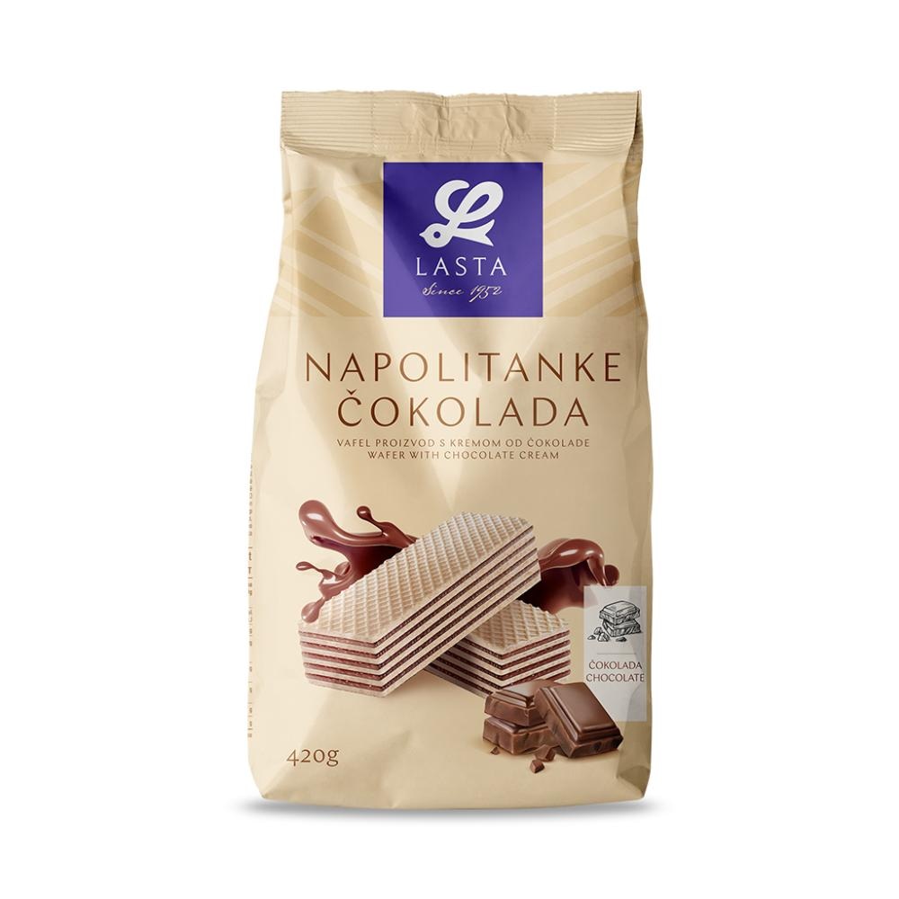 LASTA Napolitanke od čokolade 420 g - Akcija u trgovini Ribola