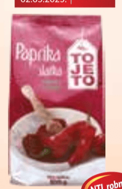 To je To Začin paprika slatka 100 g - Akcija u trgovini Bakmaz