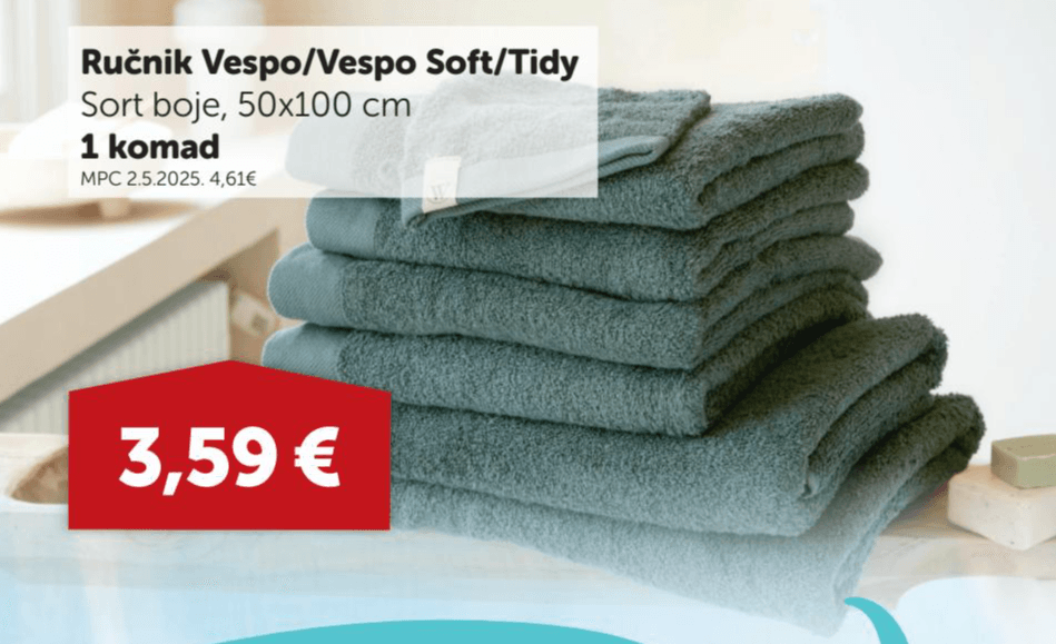 Ručnik Vespo/Vespo Soft/Tidy 1 komad Vespo / Vespo Soft / Tidy - Akcija u trgovini Boso
