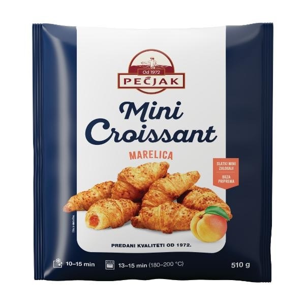 Pecjak croissant mini čokolada ili marelica 1 kg Akcija u trgovini Stanić Diskont