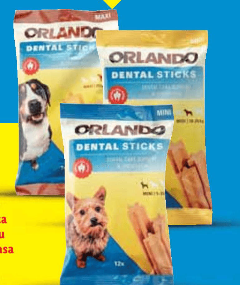 Orlando Štapići za dentalnu njegu pasa 270 g - Akcija u trgovini Lidl