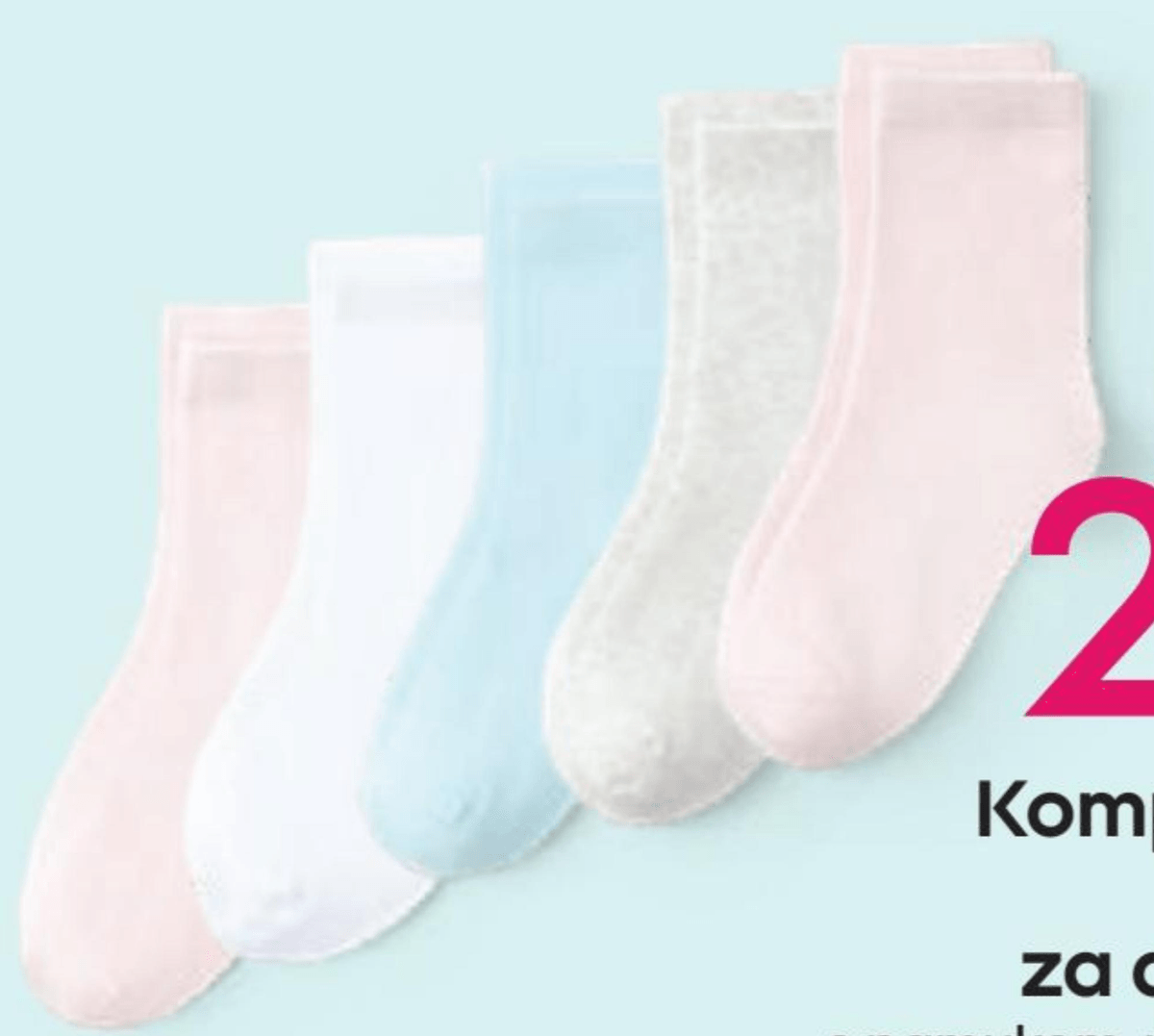 Čarape za djevojčice 2 para - Akcija u trgovini Kaufland