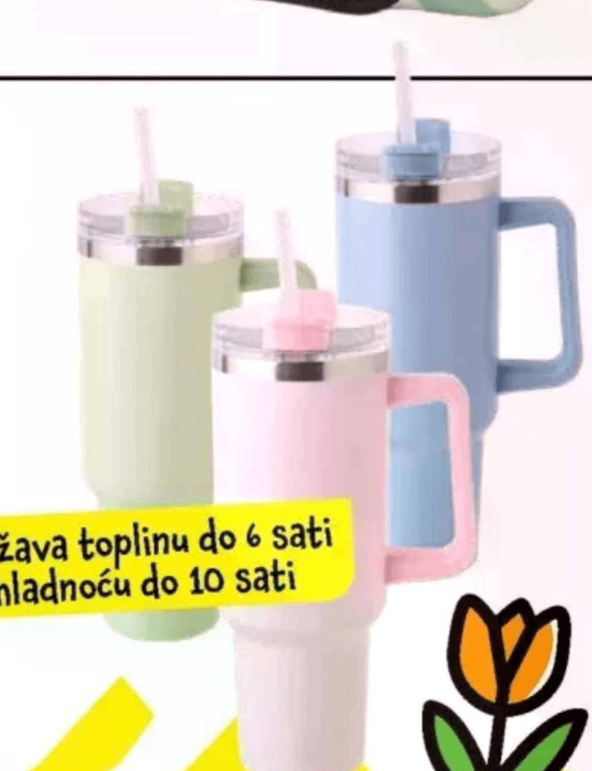 Termosica sa slamkom 1,2 l - Akcija u trgovini Tedi