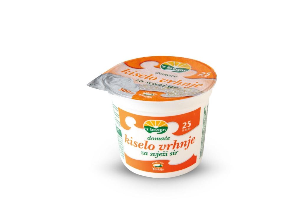 Kiselo vrhnje z bregov 300 g - Akcija u trgovini Boso