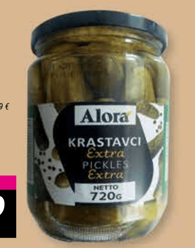Krastavci Delikates 720 g ALORA - Akcija u trgovini Trgovina Krk