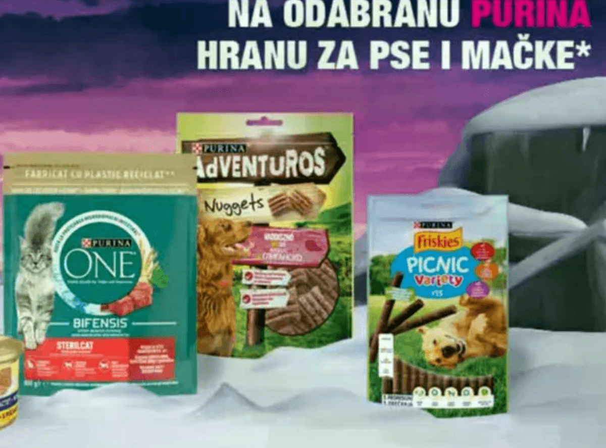 Odabrana Purina hrana za pse i mačke - Akcija u trgovini Bipa