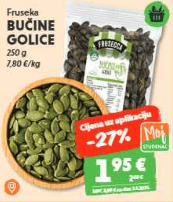 Fruseka Bučine golice 250 g - Akcija u trgovini Studenac