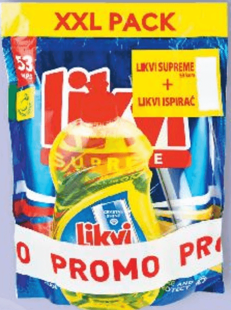 Likvi kapsule za pranje posuđa i sjajilo 53/1 i 450 ml Akcija u trgovini Kaufland