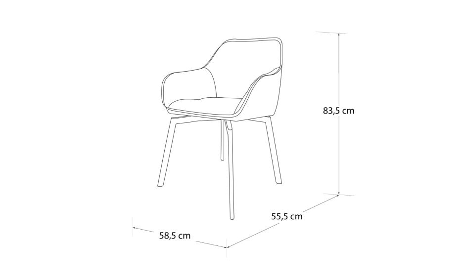Claire fotelja 58 x 58 x 81 cm - Akcija u trgovini Prima