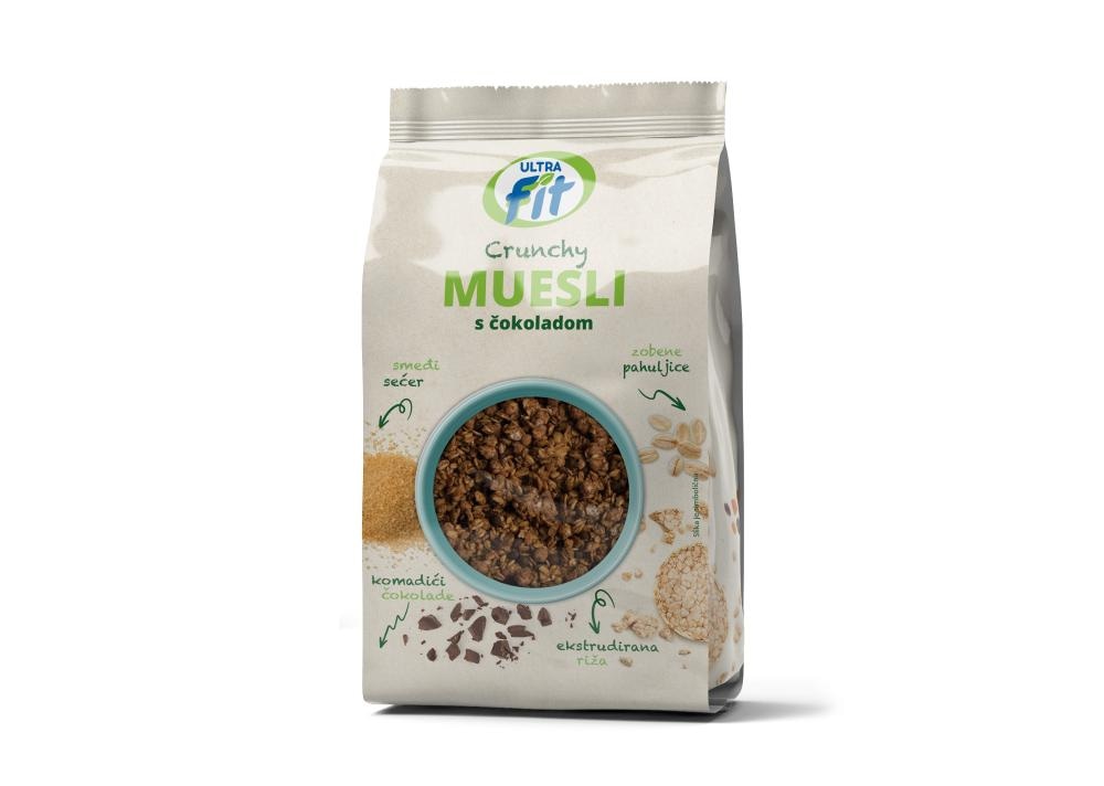 ULTRA FIT Muesli s čokoladom 250 g - Akcija u trgovini Ribola