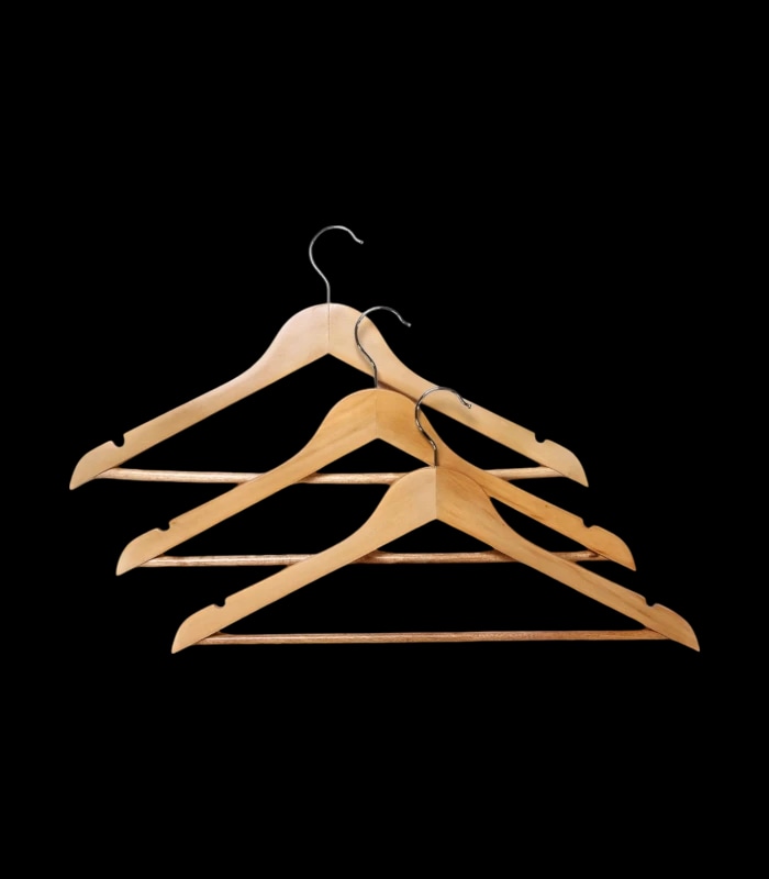 Drvena vješalica 3 kom, 1 set YORK - Akcija u trgovini Ribola