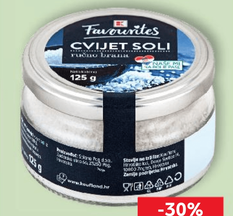 Cvijet soli 125g Favourites - Akcija u trgovini Kaufland
