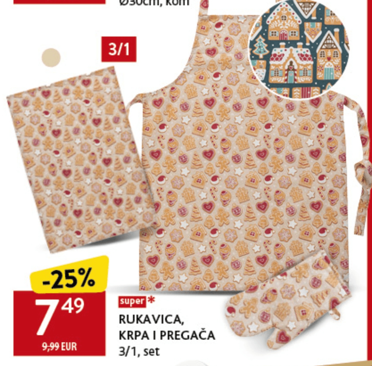 Rukavica, Krpa i Pregača 3/1, set - Akcija u trgovini Konzum