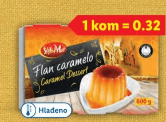 SOL&MAR Flan karamel 6 x 100 g - Akcija u trgovini Lidl